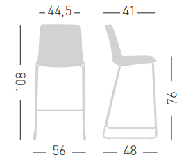 hoker Jubel, hoker Gaber, hoker barowy, hoker do kuchni, hoker do jadalni, nowoczesny hoker, włoski design, hoker sztaplowany