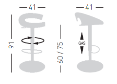hoker Swing, hoker Gaber, hoker obrotowy, hoker do restauracji, hoker do kuchni, hoker do jadalni, nowoczesny hoker, włoski design