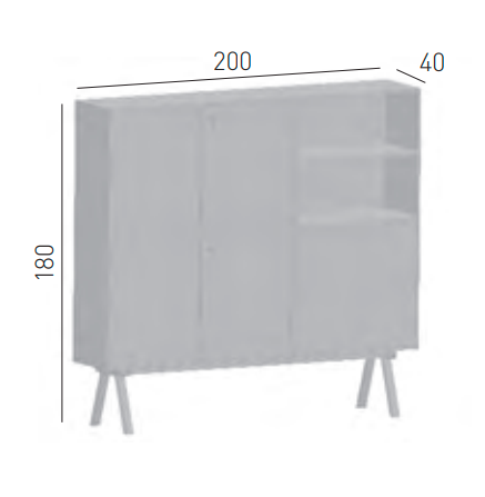 szafka Low Cabinet, szafka Gaber, szafka do biura, szafka do przechowywania dokumentów, przechowywanie segregatorów, nowoczesny design