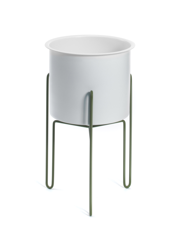 donica Meridius, donica Gaber, donica do salonu, stalowa donica, nowoczesna donica, włoski design