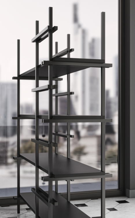 regał Display, regał Gaber, regał metalowy, regał do biura, regał do salonu, nowoczesny regał, włoski design