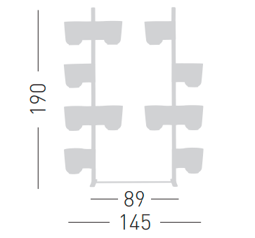 donice Gufo, donice Gaber, moduł z donicami, donice na taras, donice modułowe, nowoczesny design, włoski design