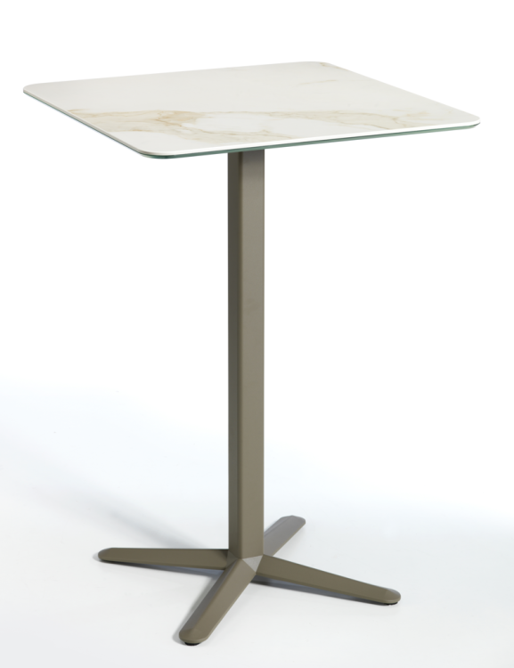 stolik barowy Arket, stolik Gaber, stolik ze stali, stolik outdoorowy, stolik odporny na warunki atmosferyczne, stolik na taras, stolik do przestrzeni komercyjnych, włoski design, gres porcelanowy