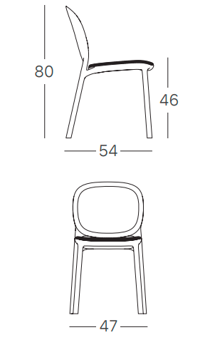 krzesło Hug, krzesło Scab Design, krzesło plastikowe, sztaplowane, skandynawski styl, balkon, taras, kawiarnia