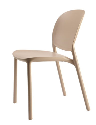 krzesło Hug, krzesło Scab Design, krzesło plastikowe, sztaplowane, skandynawski styl, balkon, taras, kawiarnia