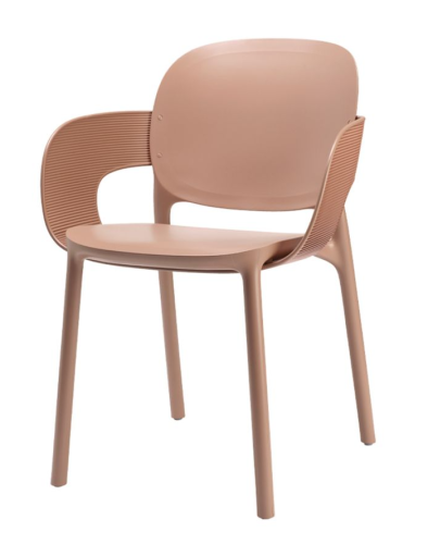krzesło Hug, krzesło Scab Design, krzesło plastikowe, sztaplowane, skandynawski styl, balkon, taras, kawiarnia