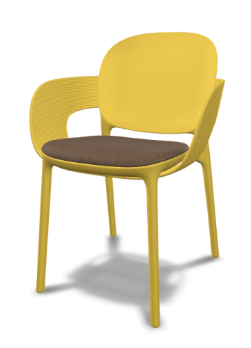 krzesło Hug, krzesło Scab Design, krzesło plastikowe, sztaplowane, skandynawski styl, balkon, taras, kawiarnia