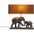 lampa stołowa, Kare Design, Elephant Family, lampa dekoracyjna, egzotyczny styl, rustykalna elegancja, złote wnętrze klosza, czarny klosz, lampa do salonu, lampa do sypialni, lampa do przedpokoju