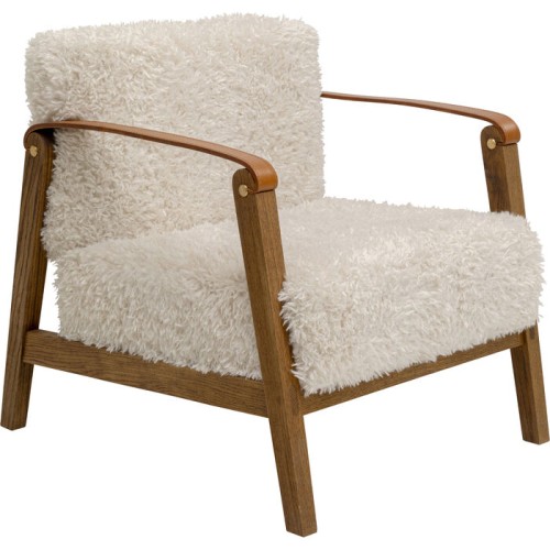 fotel Simon Creme, fotel Kare, wygodny fotel, ergonomiczny fotel, fotel do salonu, fotel do sypialni, drewniany fotel