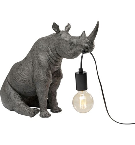 lampa Sitting Rhino, lampa Kare, lampa nosorożec, lampa Animal, lampa stołowa, lampa biurkowa, lampa do salonu, lampa do sypialni, egzotyczna lampa