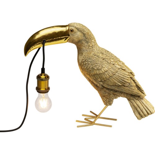 lampa Toucan Gold, lampa tukan, lampa Kare, lampa stołowa, lampa Animal, lampa biurkowa, nowoczesna lampa, złota lampa, nowoczesny design