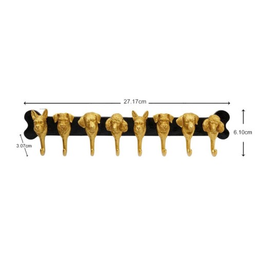 wieszak Dog Family, wieszak Kare, wieszak ścienny, wieszak Animals, wieszak pieski, nowoczesny wieszak, złoty wieszak