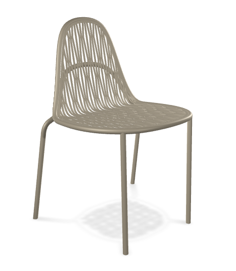 Krzesło Malvasia Scab Design, krzesło metalowe outdoorowe, krzesło odporne na pogodę metalowe, krzesło ażurowe outdoorowe