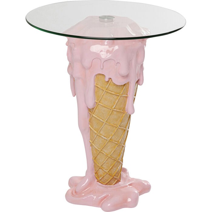 stolik Ice Cream, stolik Kare, stolik pomocniczy, stolik rożek, stolik do salonu, nowoczesny stolik, stolik do kawiarni, stolik ze szklanym blatem