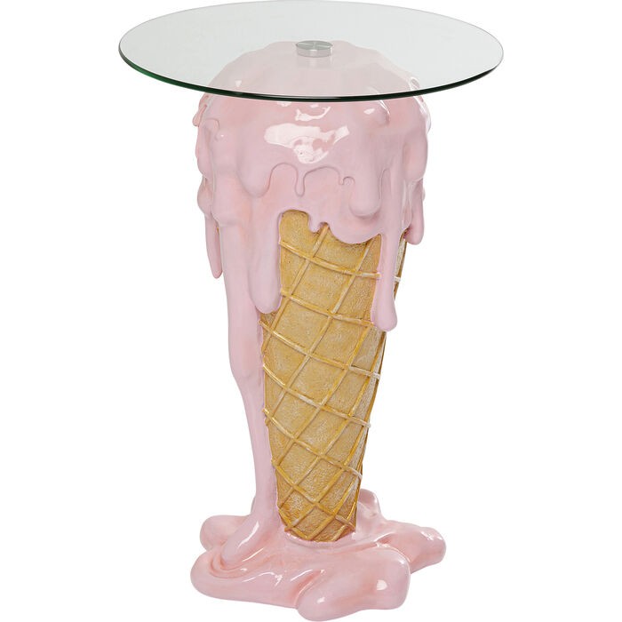 stolik Ice Cream, stolik Kare, stolik pomocniczy, stolik rożek, stolik do salonu, nowoczesny stolik, stolik do kawiarni, stolik ze szklanym blatem