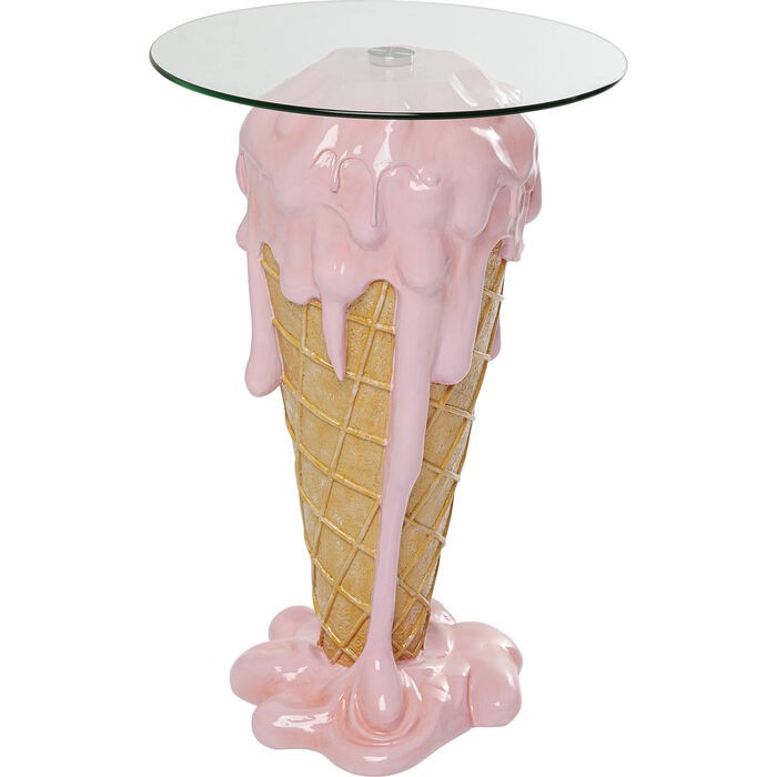 stolik Ice Cream, stolik Kare, stolik pomocniczy, stolik rożek, stolik do salonu, nowoczesny stolik, stolik do kawiarni, stolik ze szklanym blatem