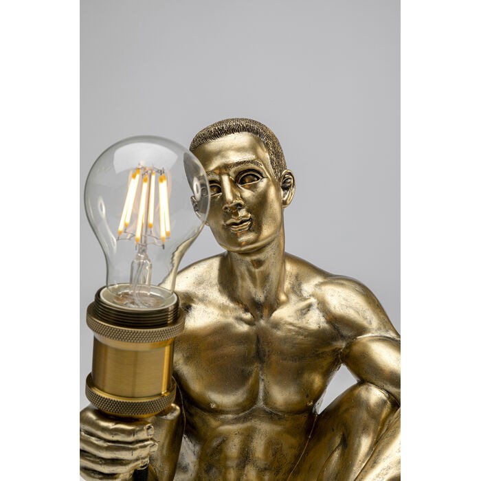 lampa Nude Man, lampa Kare, lampa stołowa, lampa biurkowa, lampa człowiek, złota lampa, rzeźbiarska lampa, nowoczesna lampa