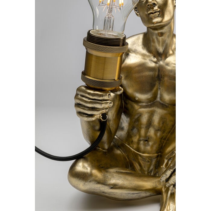 lampa Nude Man, lampa Kare, lampa stołowa, lampa biurkowa, lampa człowiek, złota lampa, rzeźbiarska lampa, nowoczesna lampa