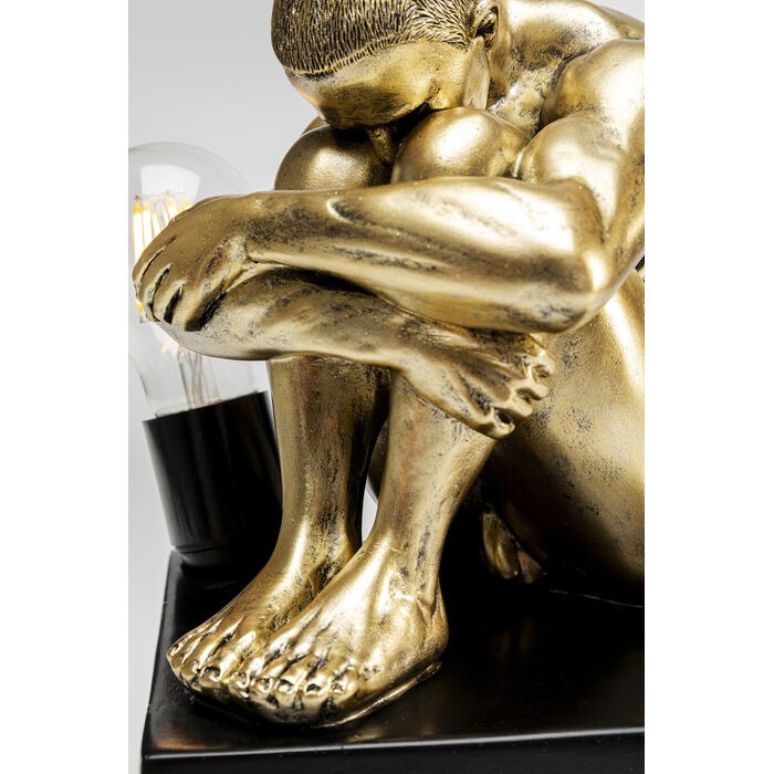 lampa Nude Man, lampa Kare, lampa stołowa, lampa biurkowa, lampa człowiek, złota lampa, rzeźbiarska lampa, nowoczesna lampa