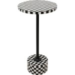 Stolik boczny Domero Chess Black White Ø25cm - Kare