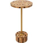 Stolik boczny Domero Cirque Geo Brown Ø25cm - Kare