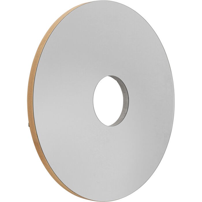 lustro Cleo, lustro Kare, lustro ścienne, lustro okrągłe, lustro do salonu, lustro w dębowej ramie, minimalistyczne lustro