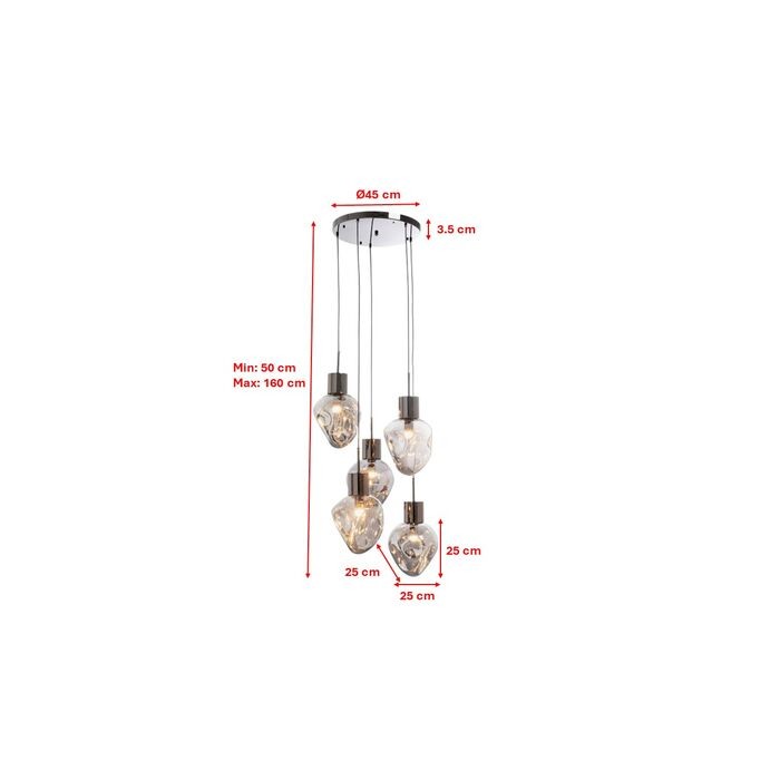 lampa Supernova, lampa Kare, lampa z pięcioma kloszami, lampa wisząca, nowoczesna lampa, wyjątkowy design, nowoczesny design