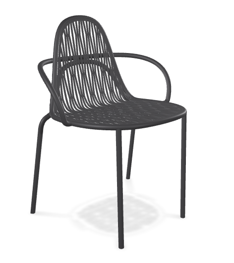 Krzesło Malvasia Scab Design, krzesło metalowe outdoorowe, krzesło odporne na pogodę metalowe, krzesło ażurowe outdoorowe