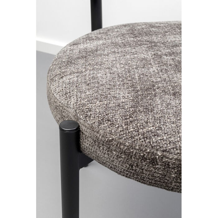 krzesło Alfonso, krzesło Kare, krzesło tapicerowane, krzesło do jadalni, krzesło z metalową ramą, krzesło jadalniane, krzesło szare