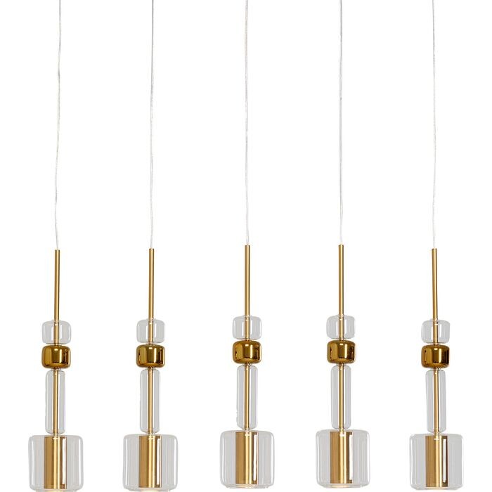 lampa Candy Bar Gold, lampa wisząca, lampa LED, złota lampa, lampa do jadalni, lampa z regulowaną wysokością, Kare Design