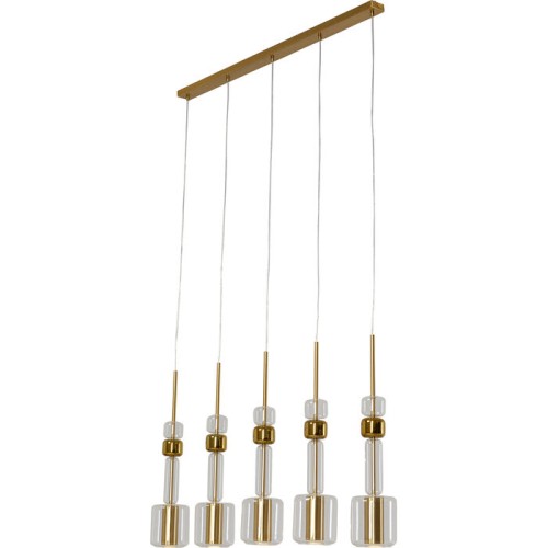 lampa Candy Bar Gold, lampa wisząca, lampa LED, złota lampa, lampa do jadalni, lampa z regulowaną wysokością, Kare Design