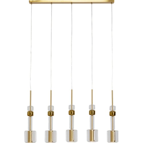 lampa Candy Bar Gold, lampa wisząca, lampa LED, złota lampa, lampa do jadalni, lampa z regulowaną wysokością, Kare Design