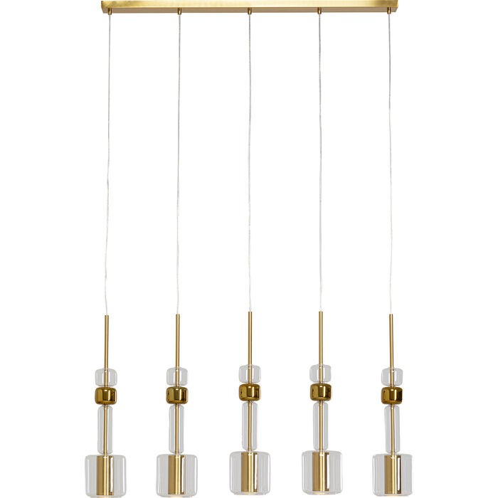 lampa Candy Bar Gold, lampa wisząca, lampa LED, złota lampa, lampa do jadalni, lampa z regulowaną wysokością, Kare Design