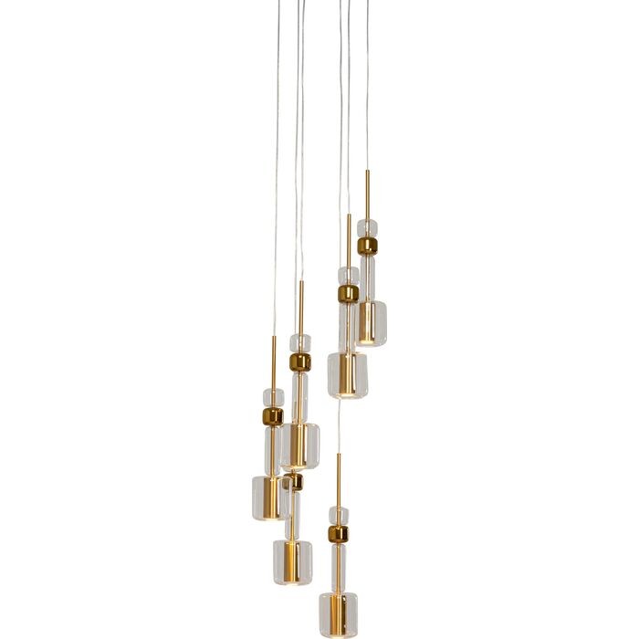 lampa Candy Bar Gold, lampa wisząca, lampa LED, złota lampa, lampa do jadalni, lampa z regulowaną wysokością, Kare Design