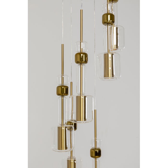 lampa Candy Bar Gold, lampa wisząca, lampa LED, złota lampa, lampa do jadalni, lampa z regulowaną wysokością, Kare Design
