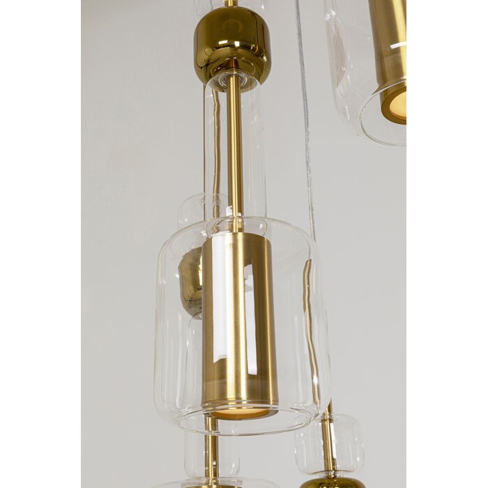 lampa Candy Bar Gold, lampa wisząca, lampa LED, złota lampa, lampa do jadalni, lampa z regulowaną wysokością, Kare Design