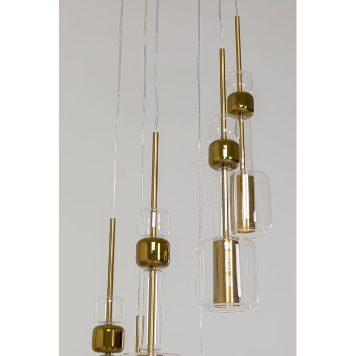 lampa Candy Bar Gold, lampa wisząca, lampa LED, złota lampa, lampa do jadalni, lampa z regulowaną wysokością, Kare Design