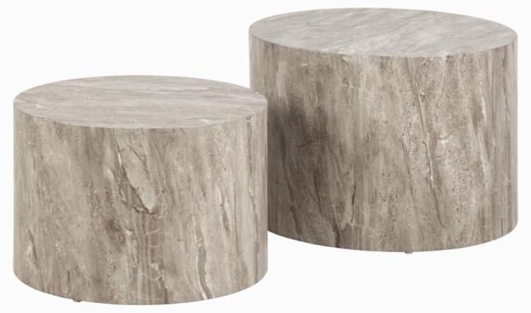 stolik kawowy Dice, okrągłe stoliki kawowe, stoliki imitacja kamienia, nowoczesne stoliki, minimalistyczny stolik, stoliki do salonu, designerski zestaw stolików