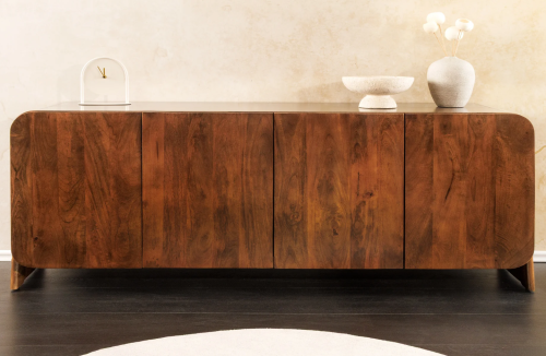 kredens Brasil, kredens z drewna mango, kredens drewniany, kredens do salonu, kredens nowoczesny, kredens boho, kredens rustykalny, kredens naturalne drewno, kredens z półkami, elegancki kredens