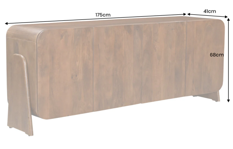 kredens Brasil, kredens z drewna mango, kredens drewniany, kredens do salonu, kredens nowoczesny, kredens boho, kredens rustykalny, kredens naturalne drewno, kredens z półkami, elegancki kredens