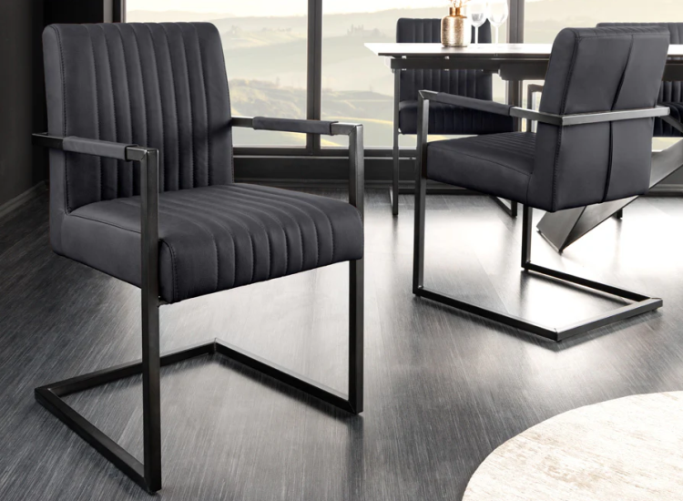 krzesło Big Aston, krzesło Invicta, tapicerowane krzesło, krzesło z podłokietnikami, eleganckie krzesło, klasyczne krzesło, nowoczesne krzesło, metalowa rama, krzesło do jadalni, krzesło do gabinetu