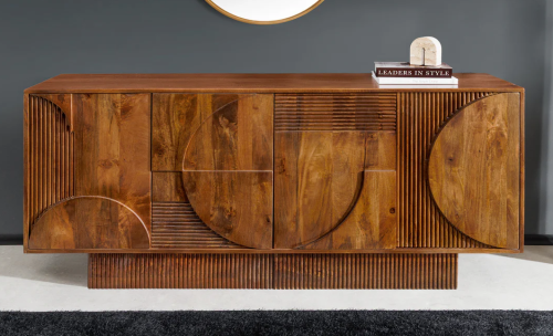 komoda art deco, komoda drewniana, komoda z drewna mango, meble art deco, drewniana komoda do salonu, komoda z rzeźbionymi frontami, komoda designerska, komoda nowoczesna