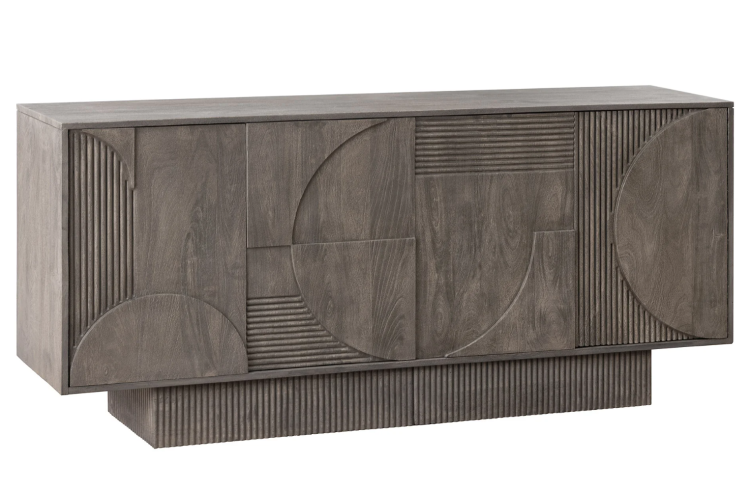 komoda art deco, komoda drewniana, komoda z drewna mango, meble art deco, drewniana komoda do salonu, komoda z rzeźbionymi frontami, komoda designerska, komoda nowoczesna