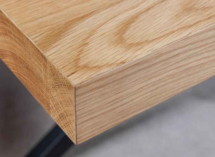 stół Zeus, stół Invicta, stół dębowy, stół z naturalnego drewna, stół industrialny, stół loftowy, stół metalowa rama, nowoczesny stół, stół do jadalni, duży stół 200 cm