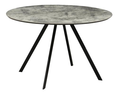 stół Atelier, stół okrągły, stół Invicta, stół do jadalni, stół szara okleina kamienna, stół metalowe nogi, nowoczesny stół, designerski stół, stół do salonu, stół minimalistyczny