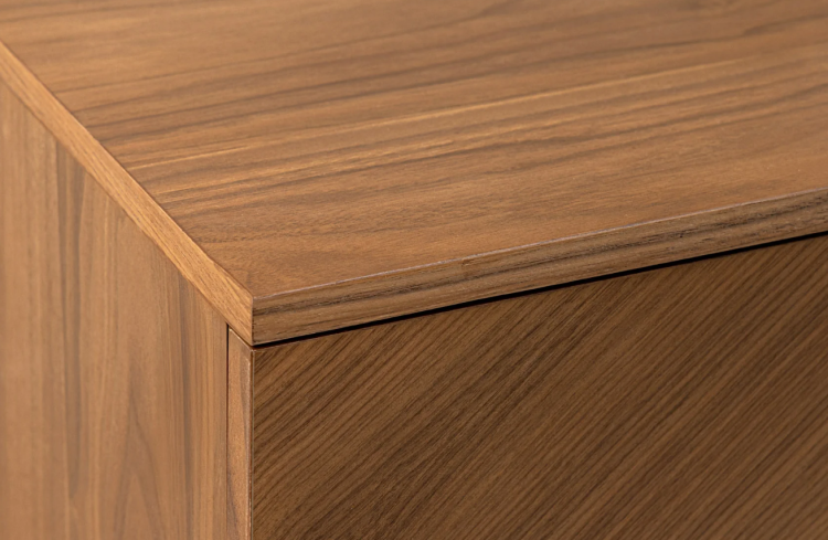 szafka pod TV Grandezza, szafka imitacja dębu, elegancka szafka, nowoczesna szafka, szafka z czarnymi detalami, szafka na stalowych nogach