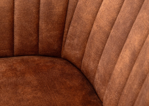 krzesło Turin, krzesło Invicta, krzesło aksamitne, krzesło z podłokietnikami, krzesło tapicerowane, krzesło do jadalni, krzesło do gabinetu, krzesło do biura, krzesło rdzawo-brązowe