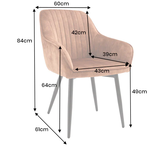 krzesło Turin, krzesło Invicta, krzesło aksamitne, krzesło z podłokietnikami, krzesło tapicerowane, krzesło do jadalni, krzesło do gabinetu, krzesło do biura, krzesło rdzawo-brązowe
