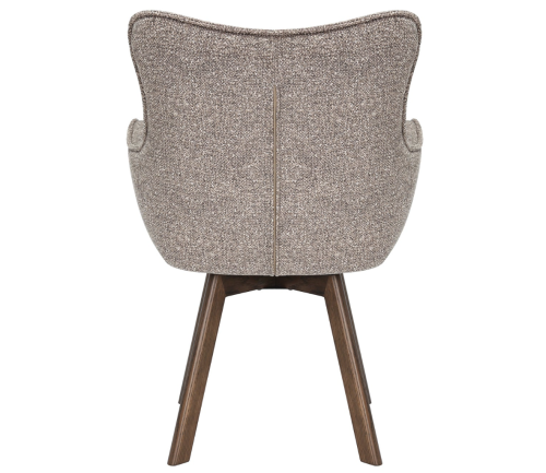 fotel obrotowy Thor, fotel z funkcją obrotu, fotel 360 stopni, fotel z drewnianymi nogami, fotel dębowy, fotel z podłokietnikami, fotel do salonu, elegancki fotel tapicerowany, fotel w jasnobrązowej tkaninie