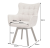 fotel obrotowy Thor, fotel z funkcją obrotu, fotel 360 stopni, fotel z drewnianymi nogami, fotel dębowy, fotel z podłokietnikami, fotel do salonu, elegancki fotel tapicerowany, fotel w jasnobrązowej tkaninie